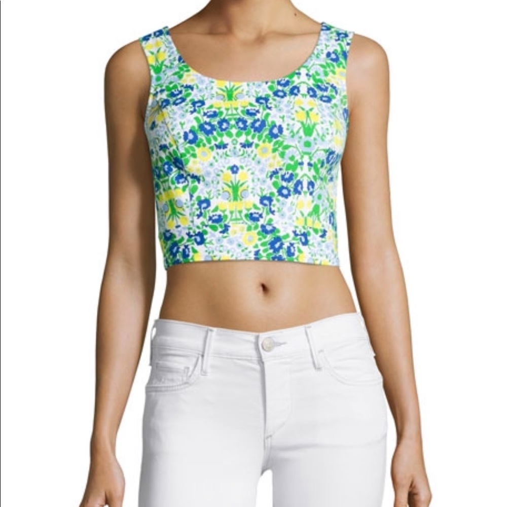Plenty by Tracy Reese floral crop too nwt size 2